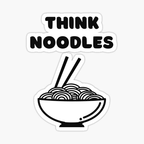Item preview, Think Noodles Powered By Ramen designed and sold by SportyDogShop.