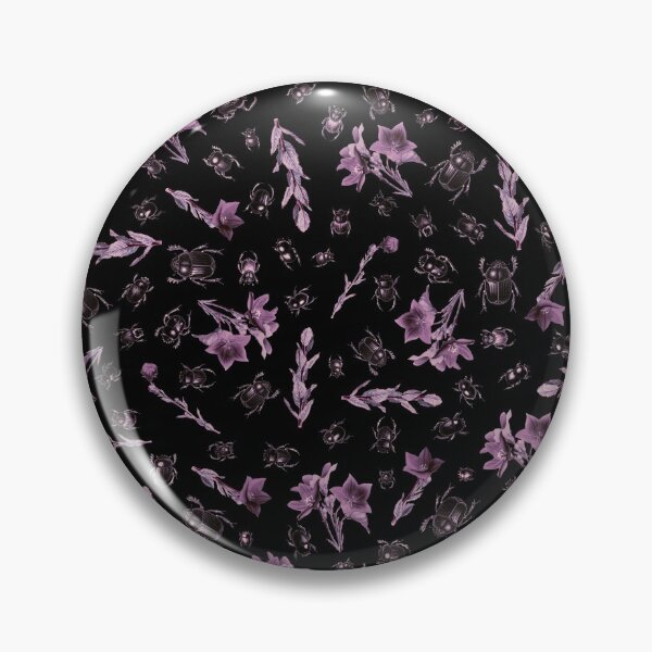 Item preview, Scarabs and Plants Violet Pattern (black) designed and sold by zazuzanta.