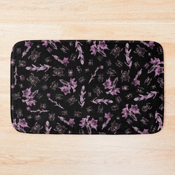 Item preview, Scarabs and Plants Violet Pattern (black) designed and sold by zazuzanta.