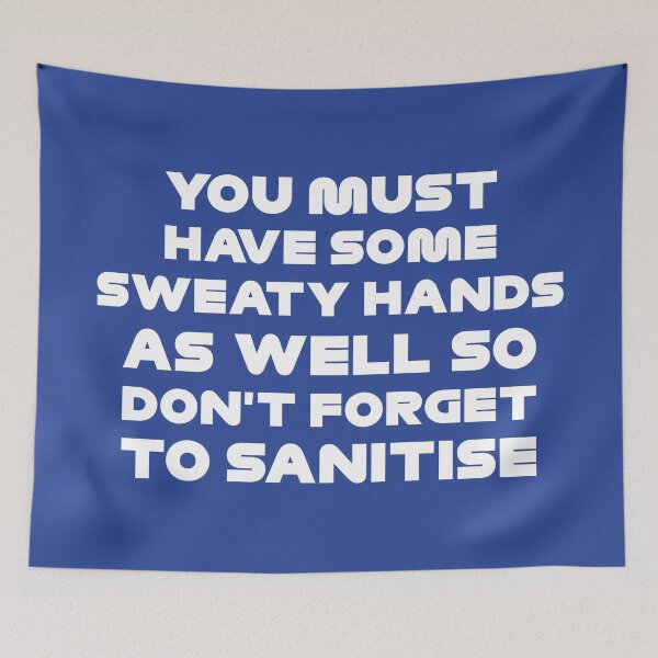 Item preview, Don't Forget To Sanitise (Blue BG) - Funny Ver. Radio designed and sold by FilipeFerreira.
