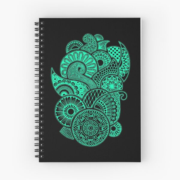 Item preview, Abstract Mandala design (cyan on black) designed and sold by Calen  Picard-Carroll.