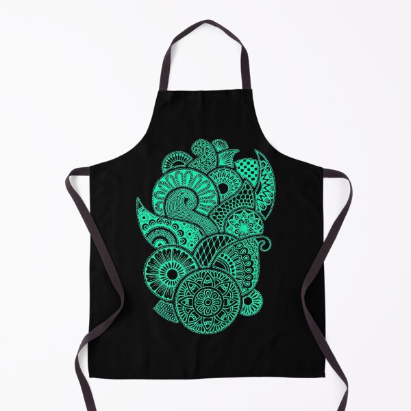 Item preview, Abstract Mandala design (cyan on black) designed and sold by Calen Picard-Carroll.
