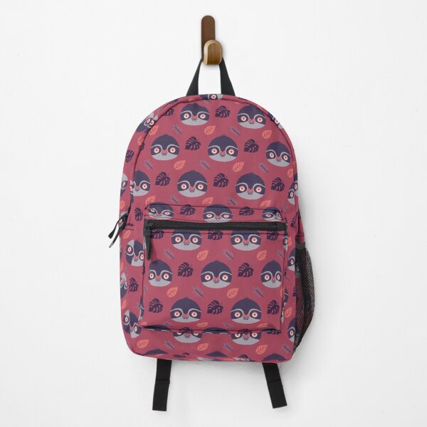 Item preview, Purple and Red Sloth Pattern - Bolivianita Art - Graciela Mendez designed and sold by Graciela Mendez.