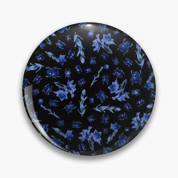Item preview, Scarabs and Plants Blue Pattern (black) designed and sold by zazuzanta.