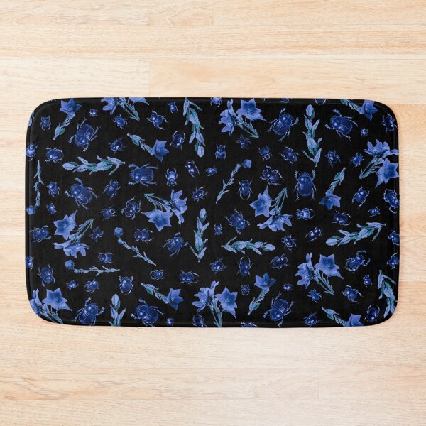 Item preview, Scarabs and Plants Blue Pattern (black) designed and sold by zazuzanta.