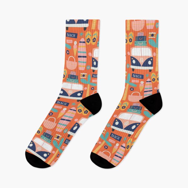 Item preview, Pattern Summer Surf Beach - Orange background designed and sold by Schuva.