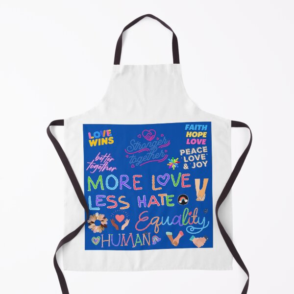 Item preview, More Love Less Hate, Stronger Together Blue Background designed and sold by NATHYSCREATION.