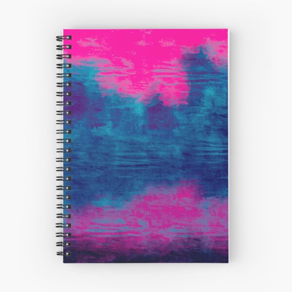 Item preview, Arte moderno abstracto con textura azul marino verde azulado rosa designed and sold by coldgrey2.