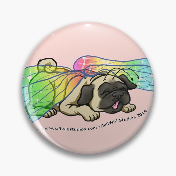 Item preview, Fairy Pug #4 designed and sold by SillWillStudios.
