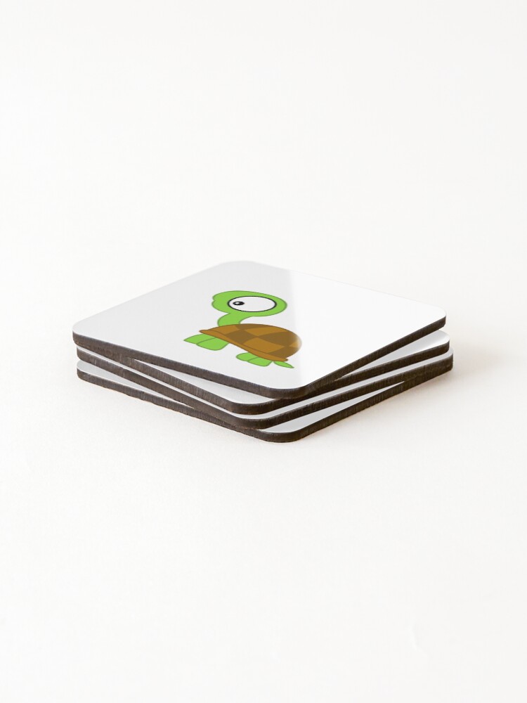 Thumbnail 4 of 5, Coasters (Set of 4), Checkered turtle designed and sold by RMSdesigns.