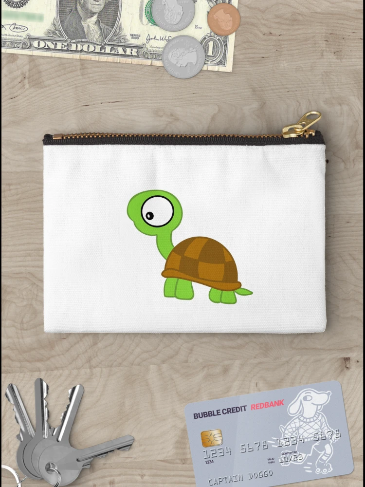 Thumbnail 3 of 4, Zipper Pouch, Checkered turtle designed and sold by RMSdesigns.