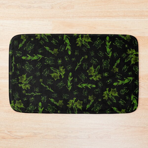 Item preview, Scarabs and Plants Green Pattern (black) designed and sold by zazuzanta.