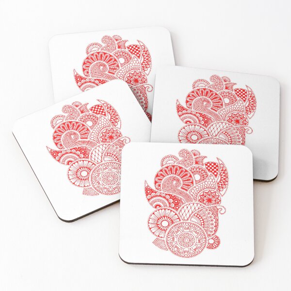 Item preview, Abstract Mandala design (red on white) designed and sold by Calen  Picard-Carroll.