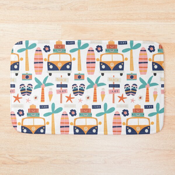Item preview, Pattern Summer Surf Beach - white background designed and sold by Schuva.
