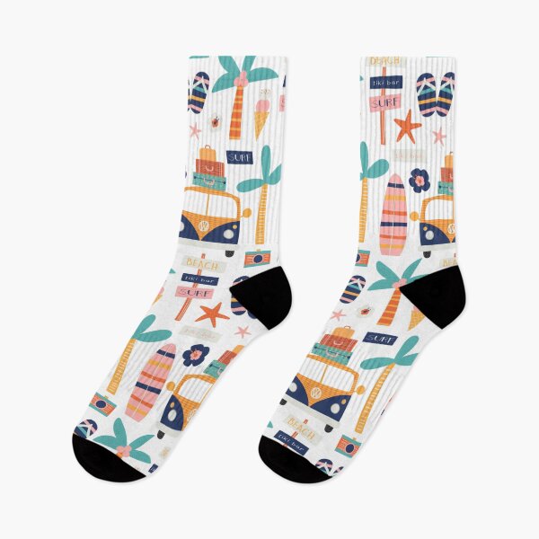 Item preview, Pattern Summer Surf Beach - white background designed and sold by Schuva.