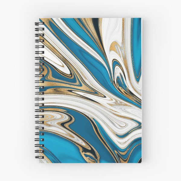 Item preview, Gold blue agate liquid marble texture fluid artwork designed and sold by CynthiaGraphics.