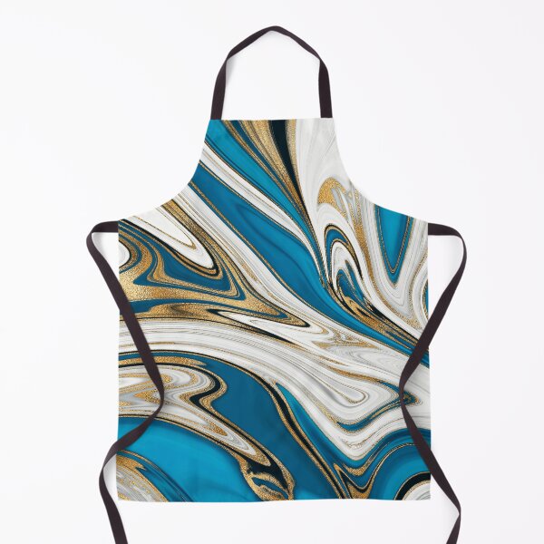 Item preview, Gold blue agate liquid marble texture fluid artwork designed and sold by CynthiaGraphics.