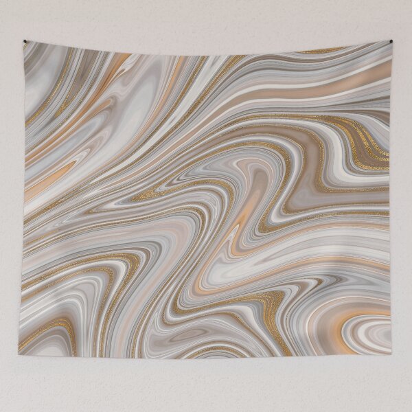 Item preview, Beige agate liquid marble texture pour fluid artwork designed and sold by CynthiaGraphics.