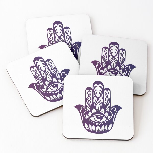 Item preview, Purple Hamsa Hand All Seeing Eye Protective Talisman by Witchly Tarot designed and sold by WitchlyTarot.
