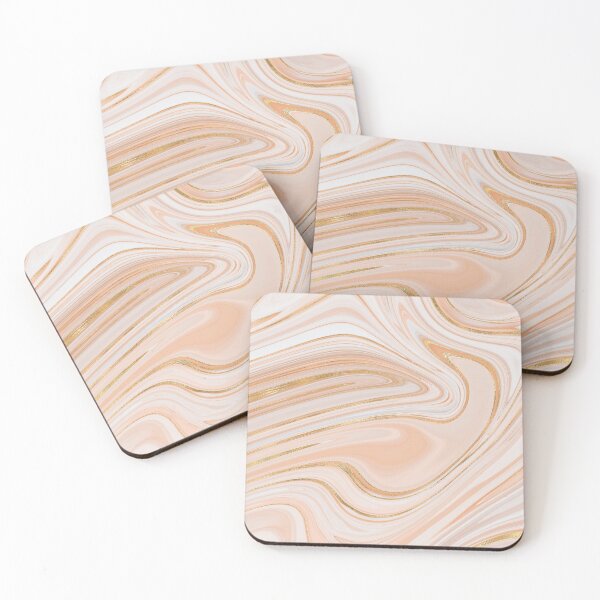 Item preview, Peach pink agate liquid marble texture fluid artwork designed and sold by CynthiaGraphics.