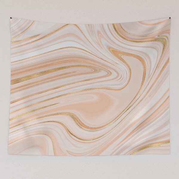 Item preview, Peach pink agate liquid marble texture fluid artwork designed and sold by CynthiaGraphics.