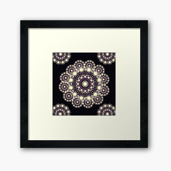 Mandala dotted Framed Art Print