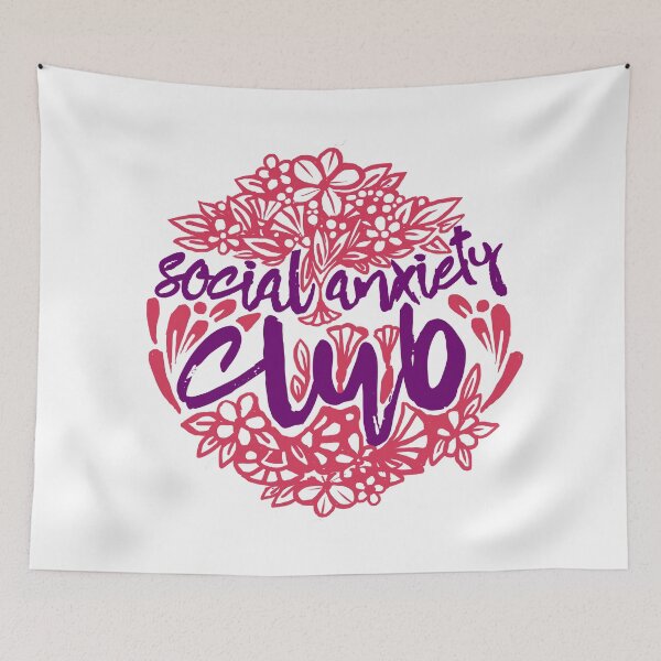 Item preview, Social Anxiety Club Flower Style (pink&violet colors) designed and sold by DarrriaDesign.