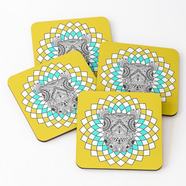 Item preview, Mandalas Dotted Zentagle Mediation Dotten Pattern rhinoceros Art Therapy Radial designed and sold by KLINESTORE.