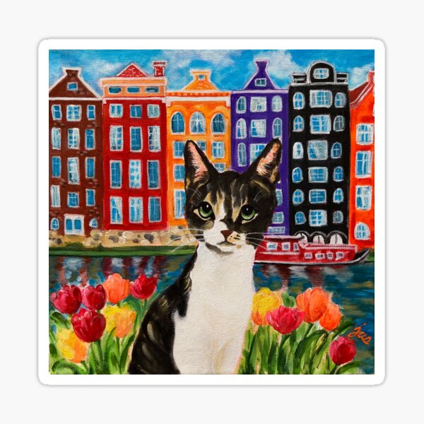 City Kitty-AMSTERDAM Sticker