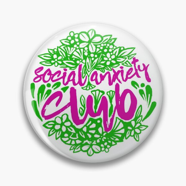 Item preview, Social Anxiety Club Flower Style (pink&green colors) designed and sold by DarrriaDesign.