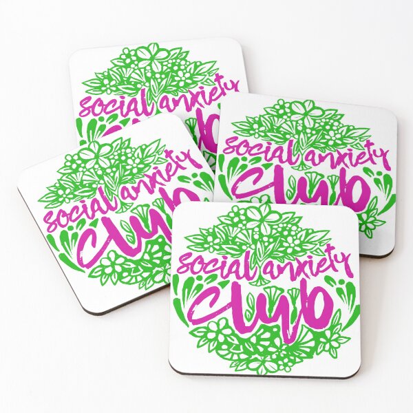 Item preview, Social Anxiety Club Flower Style (pink&green colors) designed and sold by DarrriaDesign.