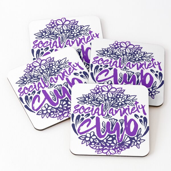 Item preview, Social Anxiety Club Flower Style (deep blue and violet colors) designed and sold by DarrriaDesign.