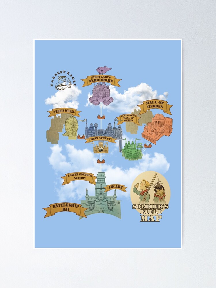BioShock Infinite - Carte du terrain du soldat  Poster