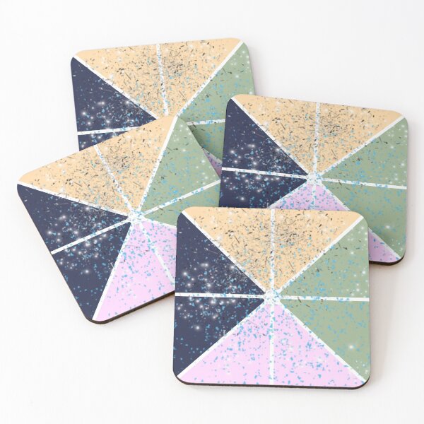 Item preview, Geometric pattern with paint splatters designed and sold by Ninaeva.