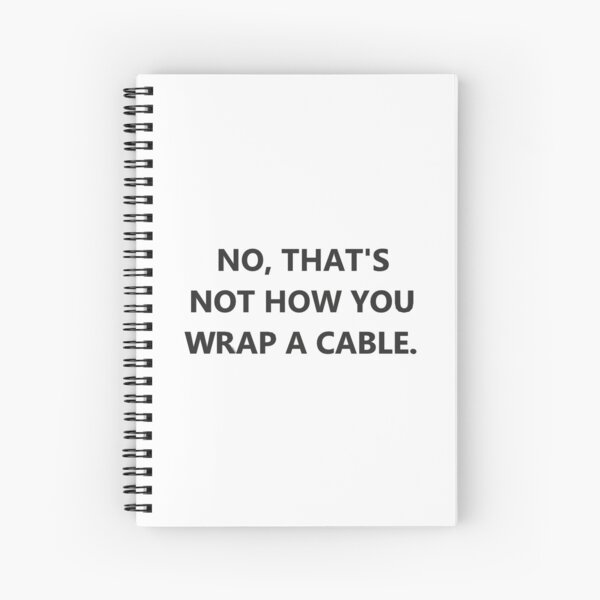 Vista previa del artículo con la obra «No, así no se envuelve un cable.», diseñado y vendido por Spectrum Perspectives.