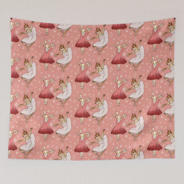 Item preview, Chihuahua Ballerina - Cute Tan, White, and Pink Animal Illustration Pattern designed and sold by TheRainbowRoom.