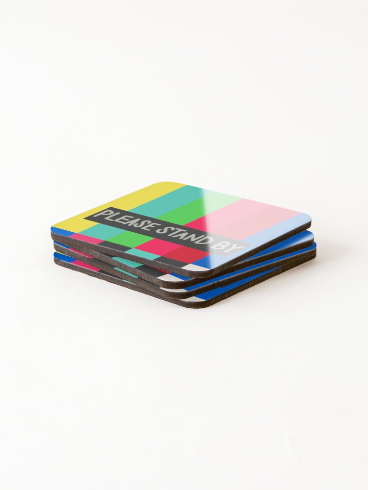 Thumbnail 4 of 5, Coasters (Set of 4), PLEASE STAND BY designed and sold by RMSdesigns.