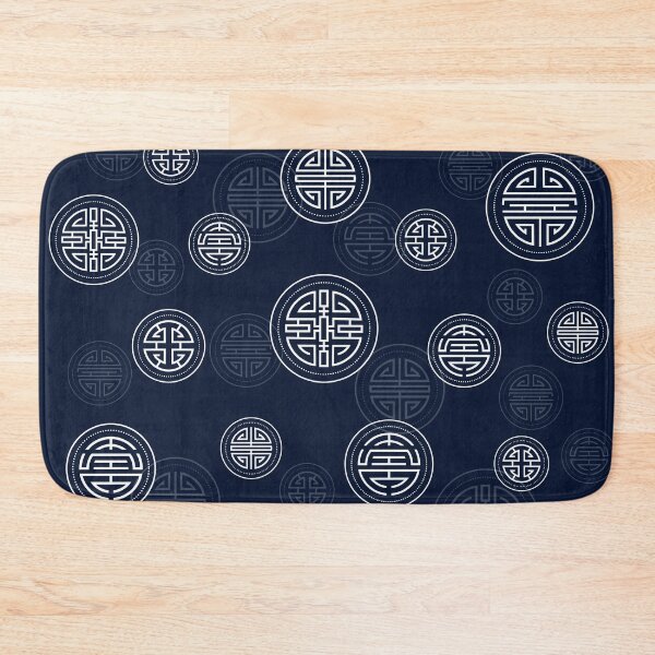 Item preview, Asian symbols: prosperity and longevity (blue version) designed and sold by VictorineArt.
