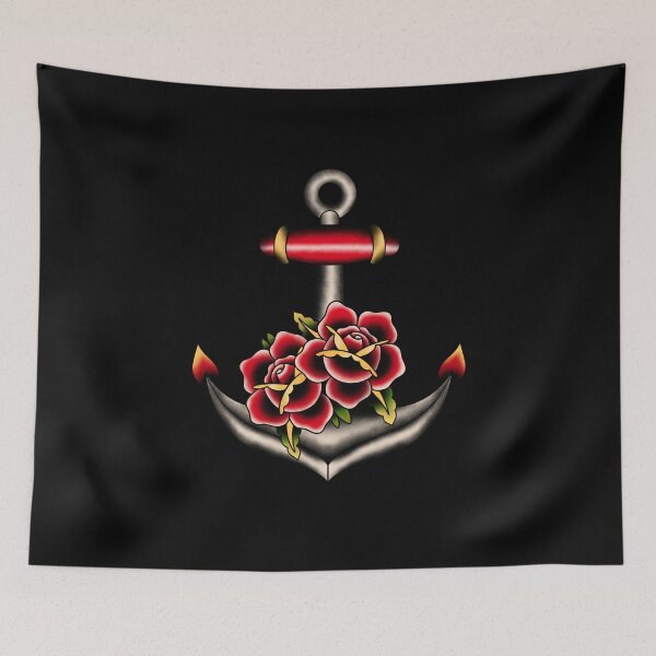 Item preview, Anchor With Roses Sailor Traditional Tattoo  designed and sold by trajeado14.