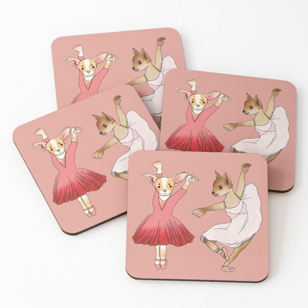 Item preview, Chihuahua Ballerina - Cute Tan, White, and Pink Animal Illustration Pattern designed and sold by TheRainbowRoom.