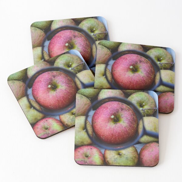 Item preview, Apples which magnified with a magnifying glass inside a wooden crate designed and sold by Mahirov Shop.