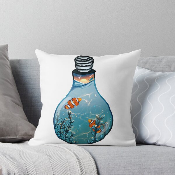Item preview, clown fish light bulb graphic designed and sold by HibiscusHeron.