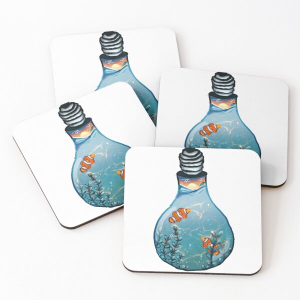 Item preview, clown fish light bulb graphic designed and sold by HibiscusHeron.