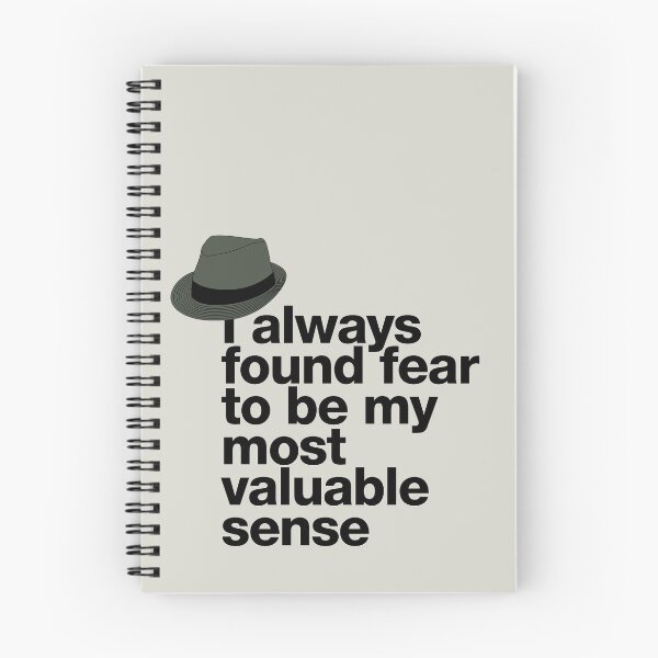 Item preview, If in doubt quote Raymond Reddington: "I always found fear to be my most valuable sense" quote with Fedora hat designed and sold by TrueType.