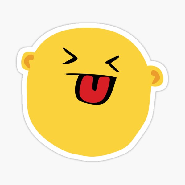 "A Cheeky Raspberry Blower Children's Emoji" Sticker for Sale by
