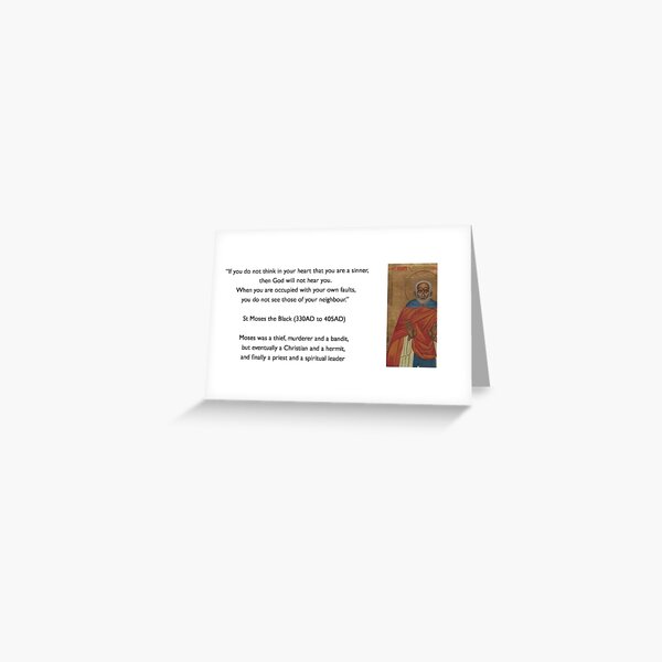 St Moses the Black Greeting Card