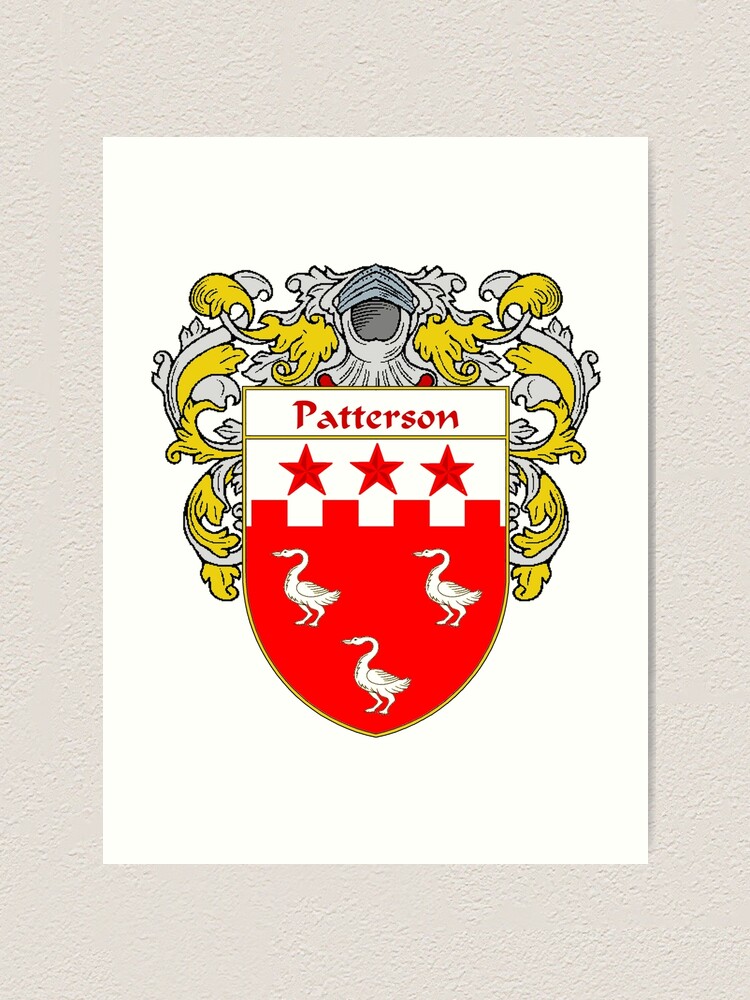 “Patterson Coat of Arms / Patterson Family Crest” Art Print for Sale by