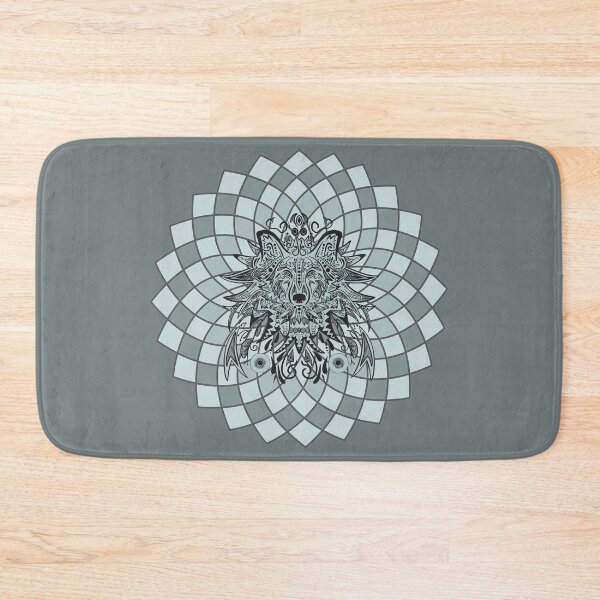 Item preview, Mandalas Dotted Wolf Zentagle Mediation Dotten Pattern Art Therapy Radial designed and sold by KLINESTORE.