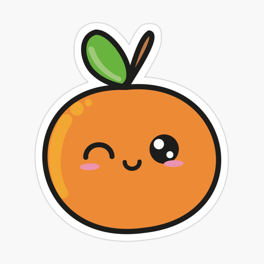 How to draw an orange drawing cute step by step tutorial