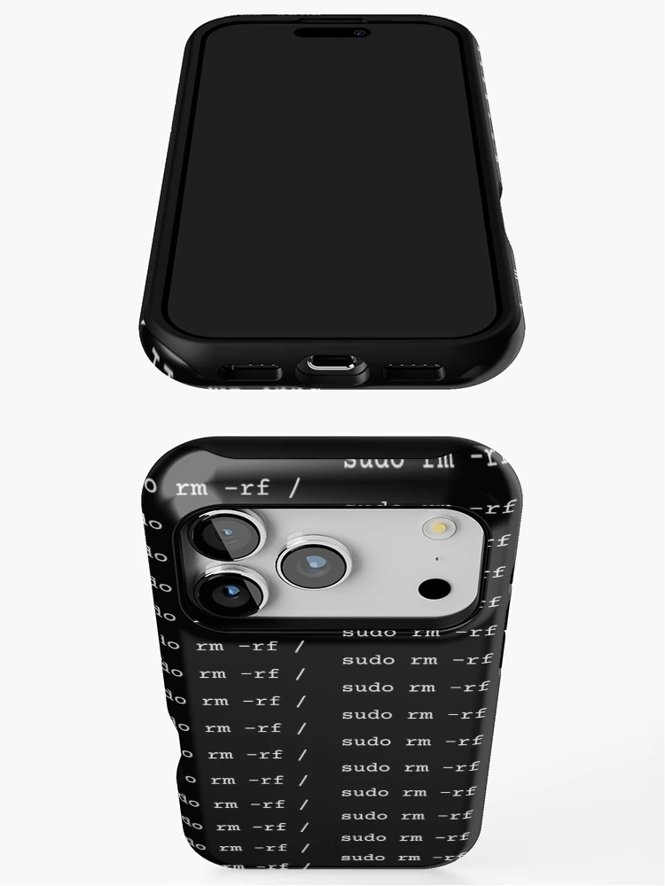 Thumbnail 3 of 4, iPhone Case, Clean start $ sudo rm -rf designed and sold by DeepProgramming.